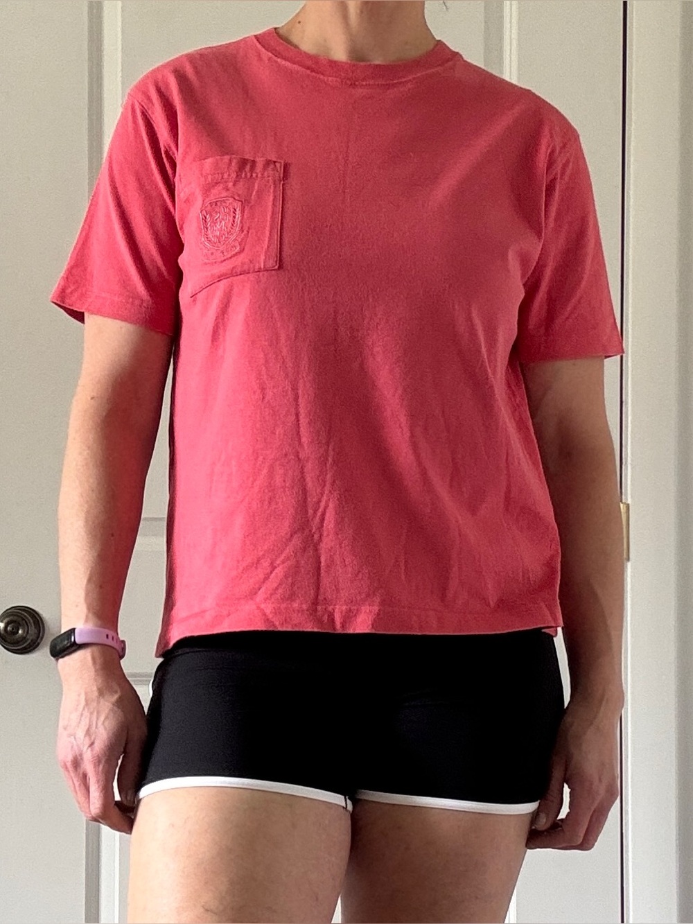 Vintage Jones Wear Sport Pink Peach T Shirt 100% Cotton Medium